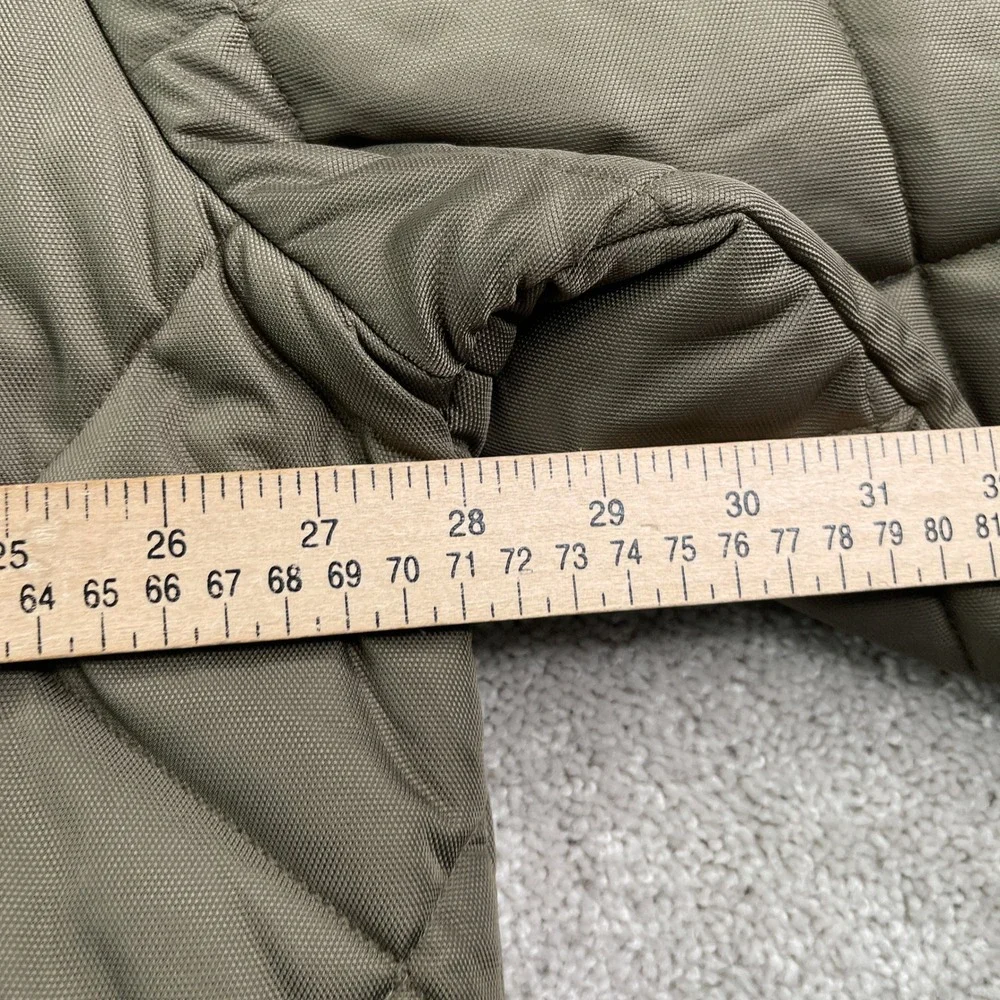 Banana Republic Jacket Mens XXL Olive Green Quilted Bomber Snap Zip Up Coat
